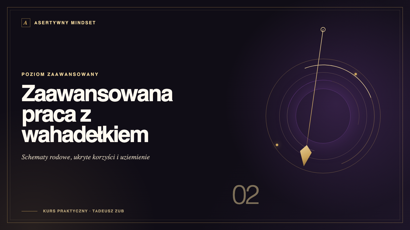 Okładka kursu Zaawansowana praca z wahadełkiem