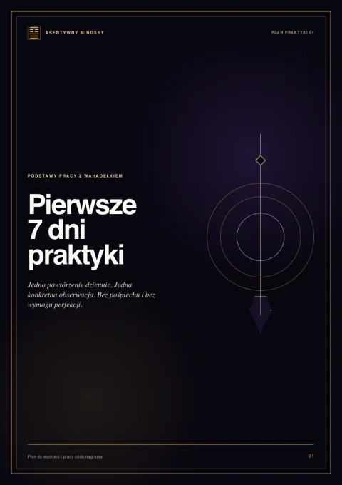 Okładka planu pierwszych 7 dni praktyki